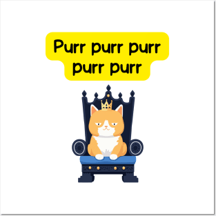 Cute Affirmation Cat - Purr purr purr purr purr | Cat Meme | Cat Lover Gift | Law of Attraction | Positive Affirmation | Cat Love Posters and Art